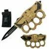Biker USA Knuckle OTF Knife - Gold Handle -KNIFE IMPORT Sales 143GB