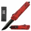 9" Automatic Dual Action Red Pitbull OTF Serrated Blade Knife -KNIFE IMPORT Sales 228RD