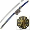 Blue Japanese Tachi Ceremonial Katana Samurai Sword Hand Forged -KNIFE IMPORT Sales 2N3SI159841