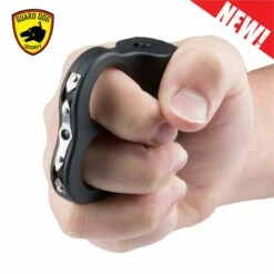 I Do Two LED Knuckle Stun Gun Black Self Defense Weapon Dual Sparks