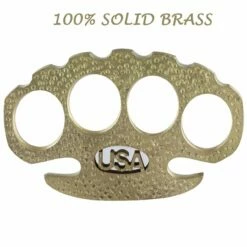 USA Initial 100% Pure Brass Knuckle Paper Weight Accessory