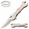 Busted Knuckle Garage Spring Assisted Knife Silver Wrench Handle