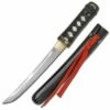 Hand Sharpened Carbon Steel Tanto With Black Lacquer Scabbard -KNIFE IMPORT Sales DBT02.1