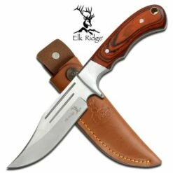 Elk Ridge Hunting Knife With Genuine Leather Sheath