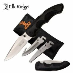 Elk Ridge Inter-changeable Blade Folding Pocket Knife Black