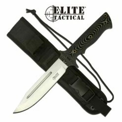 Elite Tactical Bowie Knife12 Inch Fixed Blade Knife Micarta Handle