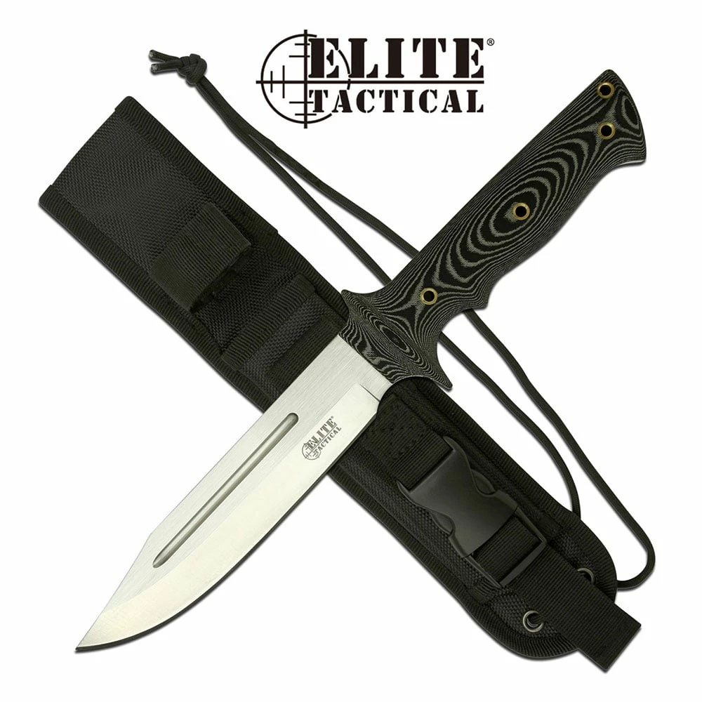 Elite Tactical Bowie Knife12 Inch Fixed Blade Knife Micarta Handle 3 Elite Tactical Bowie Knife12 Inch Fixed Blade Knife Micarta Handle