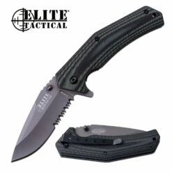 Elite Tactical Pocket Knife G10 Handle Spring Assisted Knife
