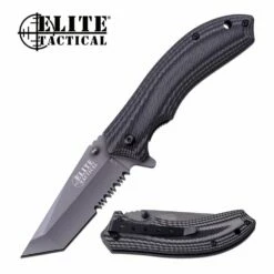 Elite Tactical Pocket Knife 7.5 Inch G10 Handle Spring Assisted Knife