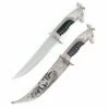 Antique Silver Dear Collectors Dagger Fixed Blade Hunting Knife With Scabbard -KNIFE IMPORT Sales FL15208DR
