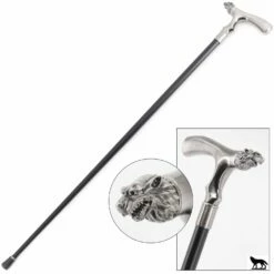 36" John Snow Wolf Steel Metal Gentlemen Walking Cane Stick
