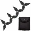 4 Pc Black Three-Pointed Triangle Throwing Ninja Stars Shuriken -KNIFE IMPORT Sales FL20704 1
