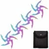 4 PC Set Titanium Finish Cyclone Ninja Throwing Stars Shuriken Knife Five-Sided -KNIFE IMPORT Sales FL20709 8