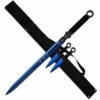 28" Blue Ninja Sword Full Tang Machete Tactical Blade 2 Pcs Throwing Knife Set -KNIFE IMPORT Sales FL20719