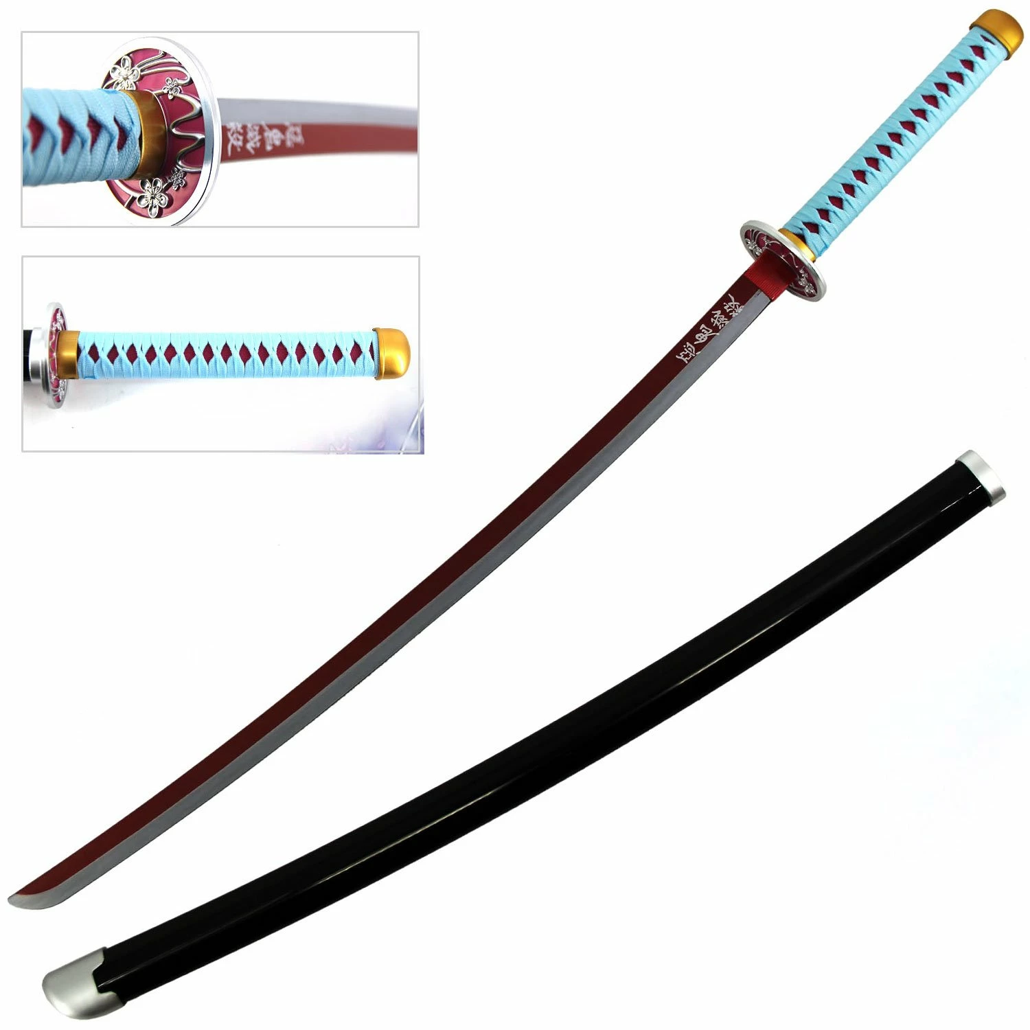 40" ABS Plastic Blade Kanao Tsuyuri Nichirin Katana Samurai Sword Demon Anime 3 40" ABS Plastic Blade Kanao Tsuyuri Nichirin Katana Samurai Sword Demon Anime