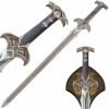 Fantasy Movie Replica Sword Stainless Steel Blade With Wooden Display Plaque