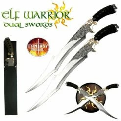 Elf Warrior Swords With Plaque