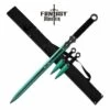 Fantasy Master 3 Piece Set Ninja Sword And Throwing Knife Set Green -KNIFE IMPORT Sales FM644GN
