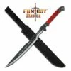 28 Inch Black Fantasy Sword With Red Cord Wrapped Handle -KNIFE IMPORT Sales FM648