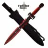 Fantasy Master 27 Inch Short Sword With Red Skull Handle -KNIFE IMPORT Sales FM681RD