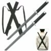 2 Piece Ninja Sword Set With Cast Metal Guards And Pommels -KNIFE IMPORT Sales HK1456