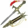 Knights Templar Dagger Short Sword Pheonix Partially Serrated Steel Blade 1 Knights Templar Dagger Short Sword Pheonix Partially Serrated Steel Blade -KNIFE IMPORT Sales HK20391