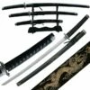 3 Piece Black Dragon Samurai Sword Set With Stand -KNIFE IMPORT Sales JL021BDE4.1