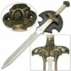 Medieval Barbarian Antiquated Sword With Wall Display Plaque -KNIFE IMPORT Sales KA20W