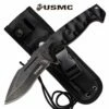 USMC Marines Full Tang Fixed Blade Knife Stonewashed -KNIFE IMPORT Sales M FIX001SW