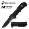 Official Licensed Marines Black Rifle Design Spring Assisted Opening Knife 1 Official Licensed Marines Black Rifle Design Spring Assisted Opening Knife -KNIFE IMPORT Sales MA1000B