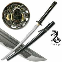 Masahiro Ancient Warrior Folded Damascus Blade Katana Sword