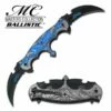 Fantasy Blue Dragon Design Two Bladed Spring Assist Folder Knife -KNIFE IMPORT Sales MCA004BL