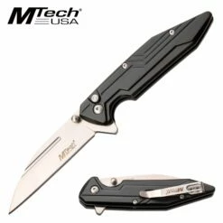 Mtech 7 Inch Manual Folding Pocket Knife Black Aluminum Handle