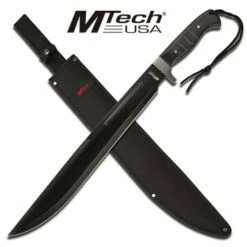 25" Length Black 4MM Blade Machete Knife - Pakkawood
