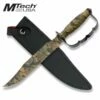15" Overall Length Mtech Camo Fixed Blade Knuckle Handle Knife -KNIFE IMPORT Sales MT2036CA