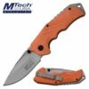 Mtech Pocket Knife 7.75 Inch Spring Assisted Knife Orange Handle -KNIFE IMPORT Sales MTE A022 OR