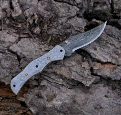 9.16" Damascus Steel Custom Handmade Folding Pocket Knife Engraved Steel Handle