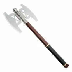 Fantasy Medieval Battle Axe Silver
