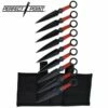9 Piece Black Stainless Steel Ninja Throwing Knives With Sheath - 6 Inch Overall 1 9 Piece Black Stainless Steel Ninja Throwing Knives With Sheath - 6 Inch Overall -KNIFE IMPORT Sales PP0609.1