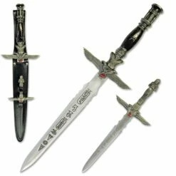 2 Piece Egyptian Mummy Short Sword Dagger Set With Sheath