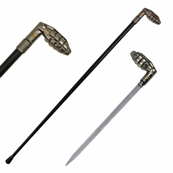 Grenade Style Cane Gentleman's Walking Cane Sword 3 Grenade Style Cane Gentleman's Walking Cane Sword