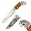 Mountain Wolf Head Dagger Fixed Blade Hunting Knife With Scabbard -KNIFE IMPORT Sales SI18225 1