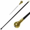 Golden Crown Jewel Knob Handle Walking Cane Sword -KNIFE IMPORT Sales SI18409G 2