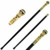36" Golden Blue Knob Deluxe Steel Walking Stick Gentleman's Cane -KNIFE IMPORT Sales SI19431 1 NB 01