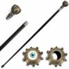 37" Rolling Evil Eye Swagger Cane Staff With Skeletal Hand Handle 2 37" Rolling Evil Eye Swagger Cane Staff With Skeletal Hand Handle -KNIFE IMPORT Sales SI19435 NB