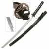 Samurai Katana Sword With Spoke Guard - Black -KNIFE IMPORT Sales SW68B
