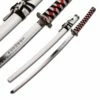 Dragon Samurai Katana Sword - Black And White Cord Wrapped Handle 2 Dragon Samurai Katana Sword - Black And White Cord Wrapped Handle -KNIFE IMPORT Sales SW68LWH