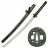 Hand Sharpened Carbon Steel Katana Sword With Black Scabbard