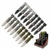 Bomber Design Spring Assisted Knife | 16 Pocket Knives In POP Box