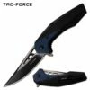 Folding Pocket Knife With Persian Edge Blade Black Blue Handle -KNIFE IMPORT Sales TF 977BL